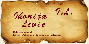 Ikonija Lević vizit kartica